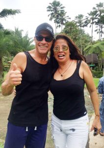 Yanie Mason with Jean Cloude Van Demme