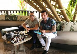 Nigel Mason with Jean Cloude Van Demme